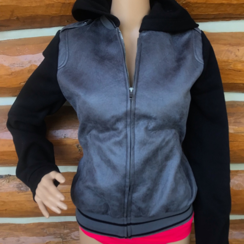 Others Follow Bomber Jacket Black/Gray Size M